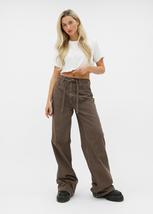 Baggy jeans washed brown (tall)