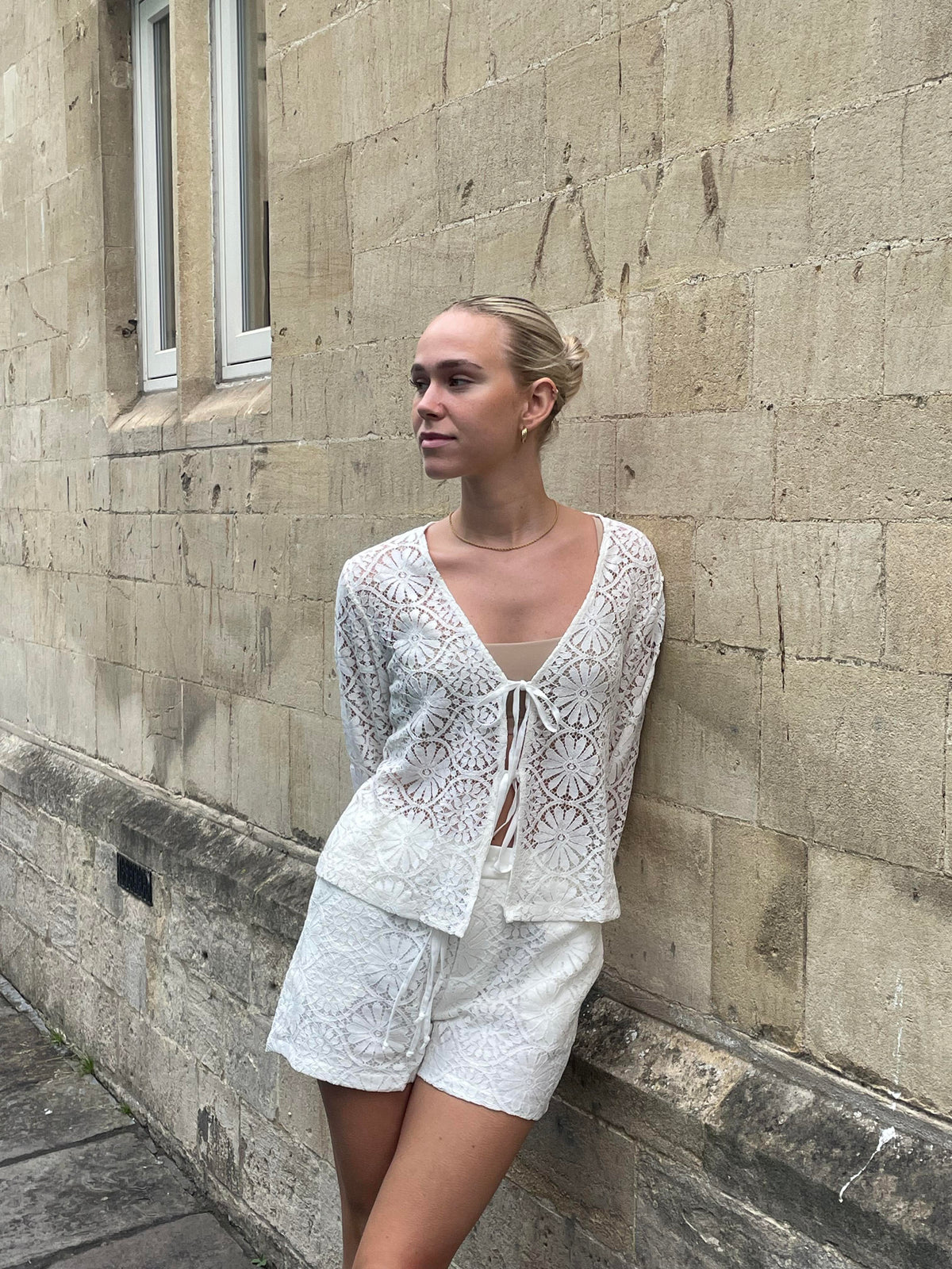 Angelina lace blouse - White