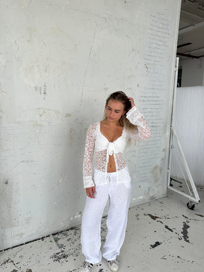 Maddy blouse - White lace