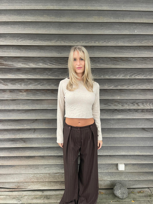 Simona 2 ways tie blouse - Beige