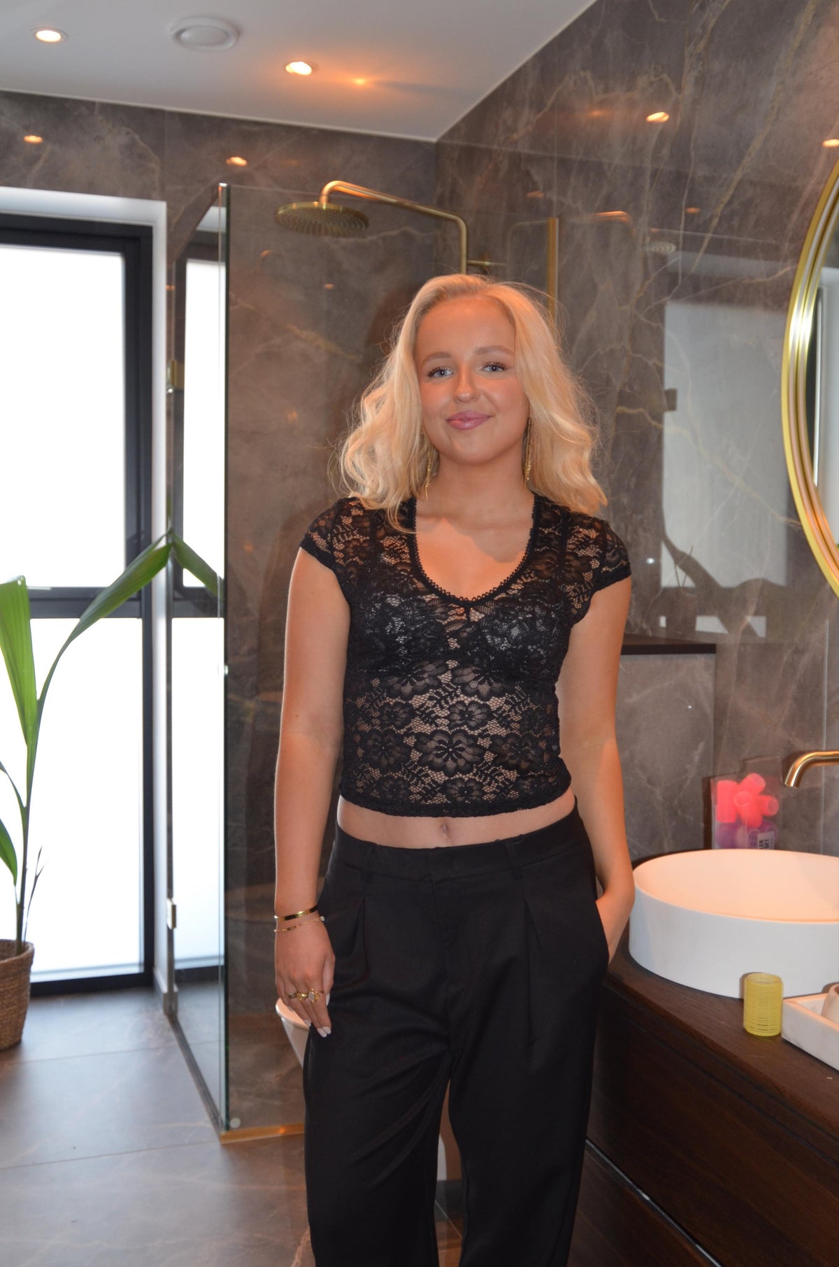 Hemilly lace top - Black