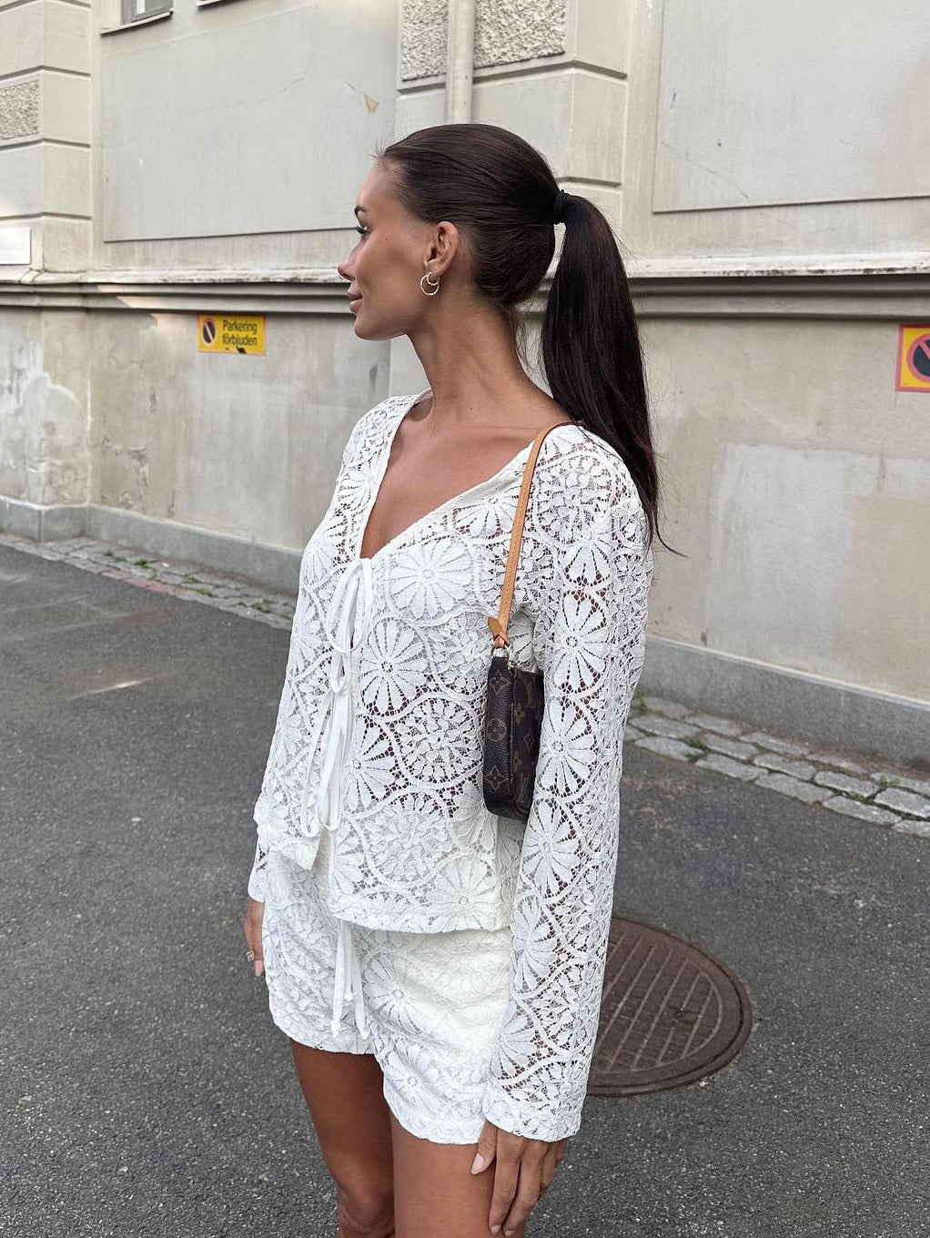 Angelina lace blouse - White