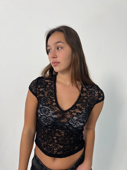 Hemilly lace top - Black