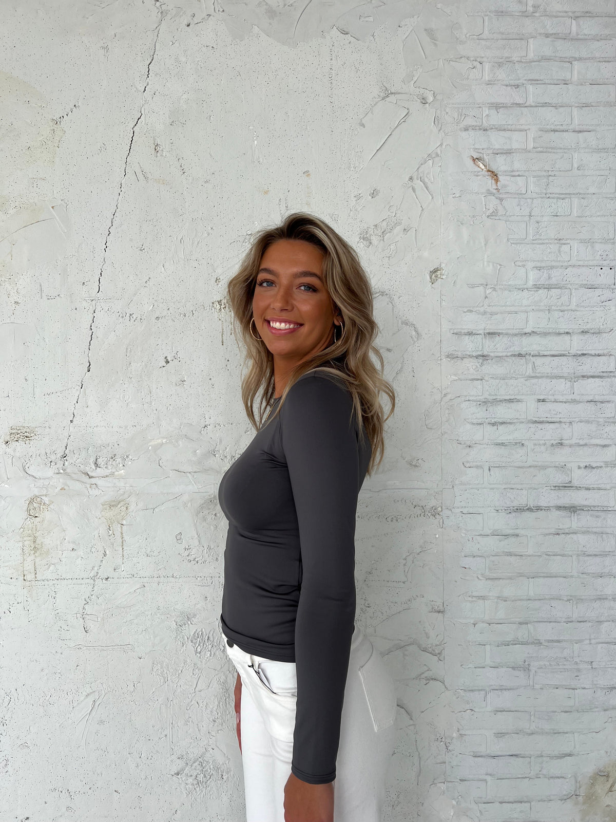 Luka long-sleeved blouse - dark grey