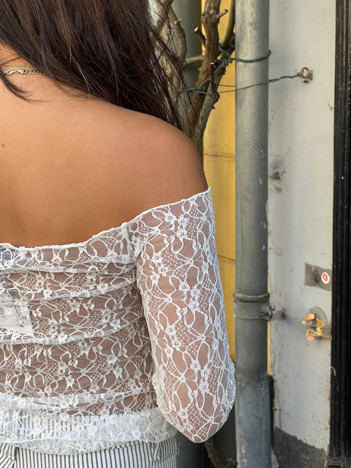Inez lace blouse - White