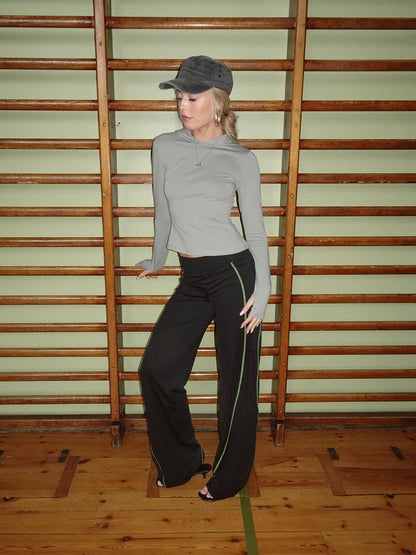 Astina blouse with hoodie - Grey