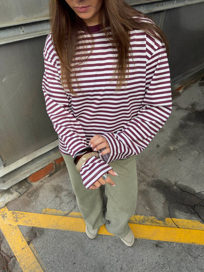 Lura striped blouse - Red/white