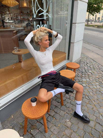 Kaia long-sleeved cashmere blouse – White