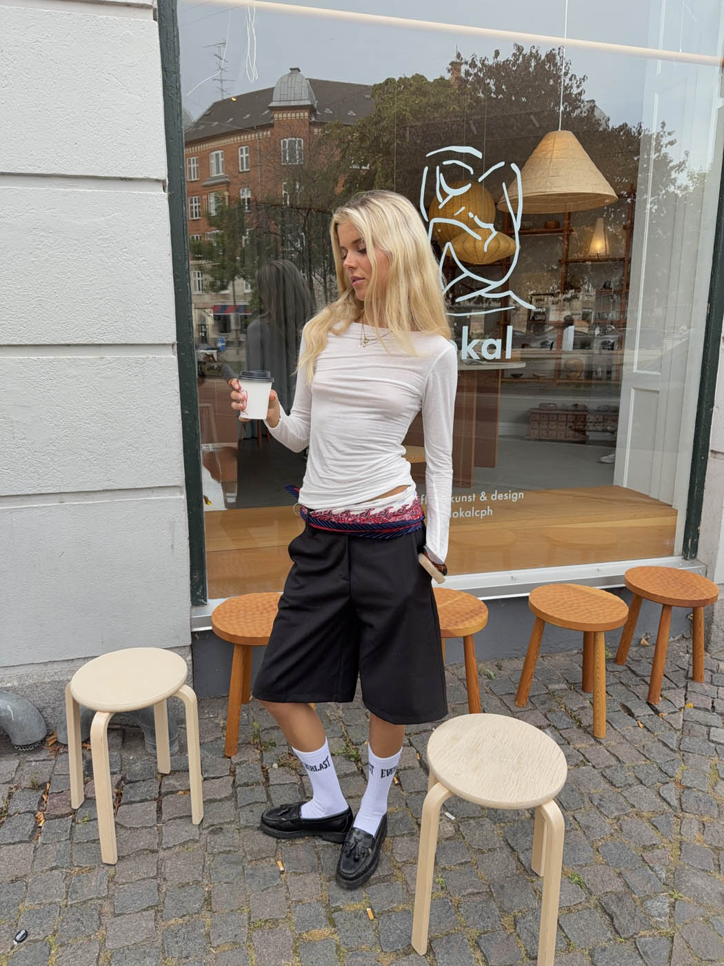 Kaia long-sleeved cashmere blouse – White