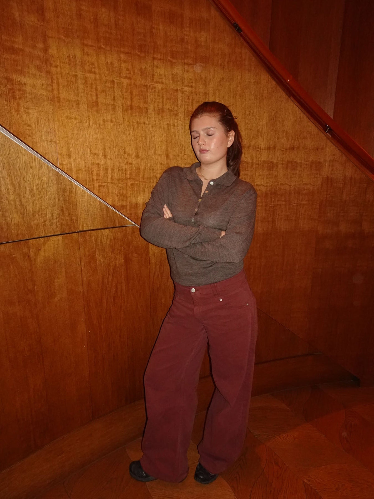 Jajana polo knit - Brown